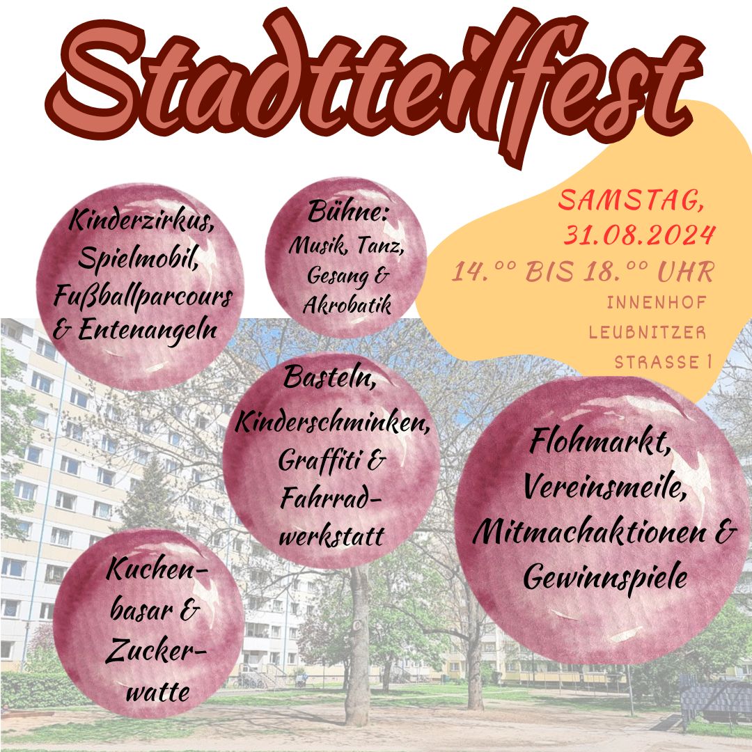 Buntes Stadtteilfest am 31. August 2024