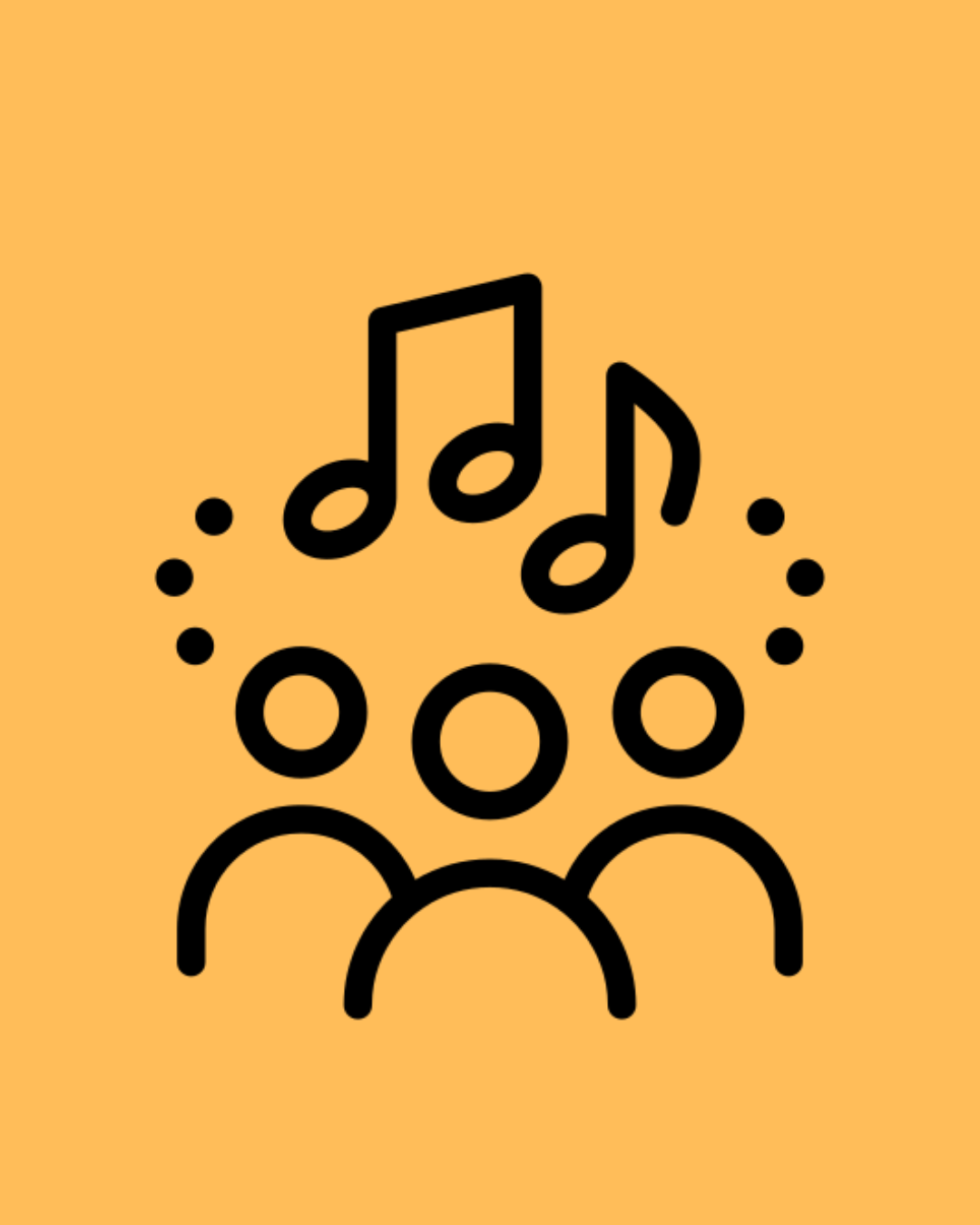 Singen im Innenhof